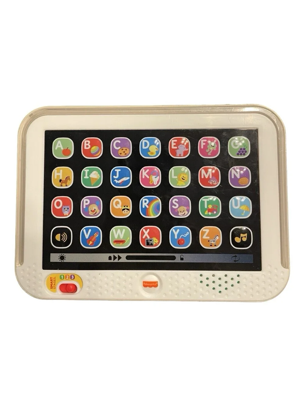 Fisher Price Laugh Learn Smart Stages Tablet Multicolor Learning Toy Works Great
